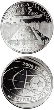 FIFA WK Voetbal Duitsland 2006 5 euro Italië 2006 Proof